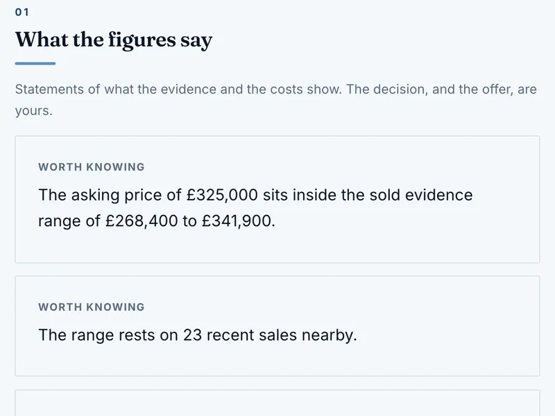 Sample report section: What the figures say